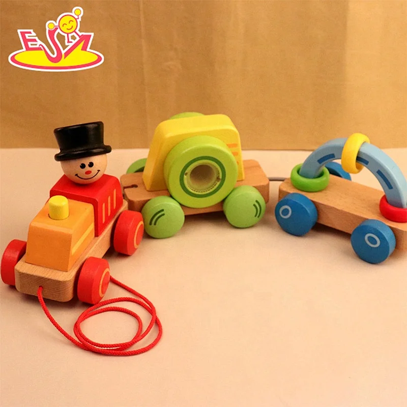 New creative preschool wooden pull toys for kids W05B218