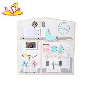 Customize Montessori baby sensory toys wooden busy board toy for wholesale W12D385