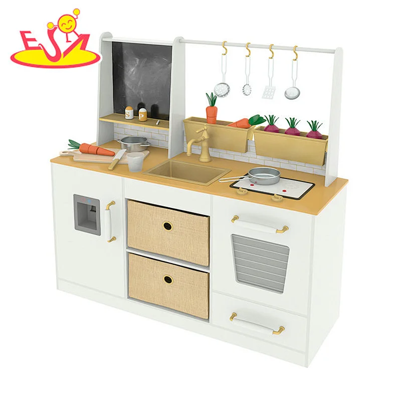 Customize simulation paly wooden farmhouse play kitchen for children W10C712