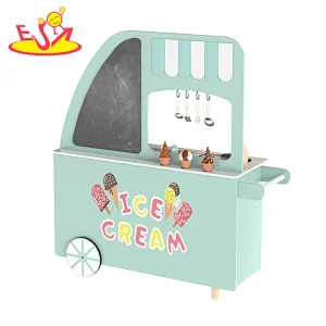 2022 New Design Wooden Kids 2-in-1 Market and Kitchen or Role Play Ice Cream Shop toy W10C732
