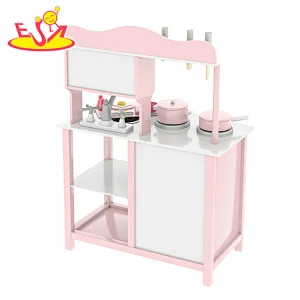 2022 Hot selling children pretend role play kids wooden play set kitchen toy for toddler W10C404G