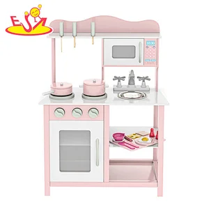 2022 Hot selling children pretend role play kids wooden play set kitchen toy for toddler W10C404G
