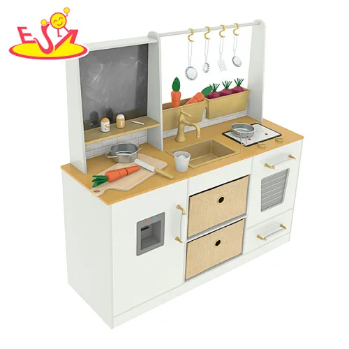 Customize simulation paly wooden farmhouse play kitchen for children W10C712