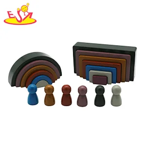 2022 New educational stacking wooden nesting blocks toys for kids W13D361