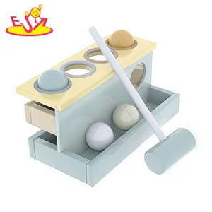 2022 New design educational wooden hammer and ball toy for toddler W11G088