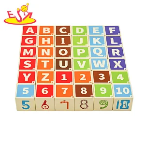 Montessori pädagogisches Lernen Holz abc Blöcke für Kinder W13A180