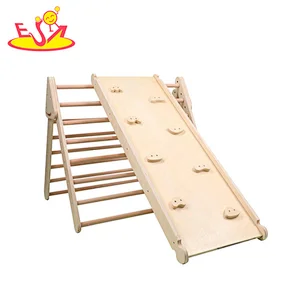 2022 High quality kids playground wooden outdoor climbing toys for wholesale W01D152