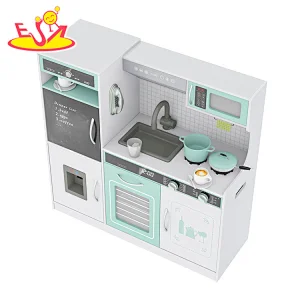 2022 Hot Selling Toddler Pretend Play Kids Wooden Toy Kitchen Set With Sounds Light W10C718
