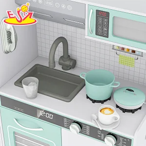 2022 Hot Selling Toddler Pretend Play Kids Wooden Toy Kitchen Set With Sounds Light W10C718