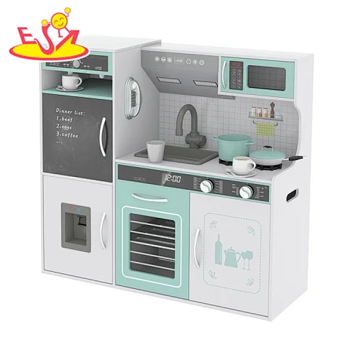 2022 Hot Selling Toddler Pretend Play Kids Wooden Toy Kitchen Set With Sounds Light W10C718