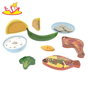 2022 Neues Design vorgeben Spiel Gemüse Set Zubehör Holz Spielzeug Lebensmittel Set für Kinder W10B427
