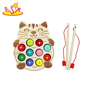 نموذج لعبة تعليمية في وقت مبكر خشبية لعبة القط الصيد للأطفال W01A441