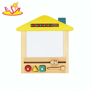 Multifunctional House Shape Wooden Magnetic Drawing Board for Kids W12B215