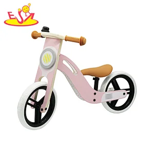 New design preschool pink wooden balance bike for girls W16C339