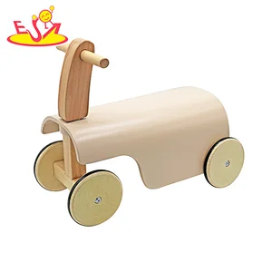 Top fashion 4 wheels car toy wooden ride on toys for kids W16B018