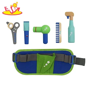 Fashion portable role play set wooden toy hairdressing set for children W10D515