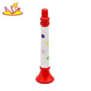 High quality kids musical instrument toys wooden horn toy W07D025