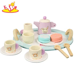 New arrival kitchen toy wooden afternoon tea toy set for kids W10D502