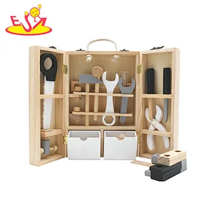 Conjunto de caja de herramientas de juguete de madera de inteligencia de ensamblaje de alta calidad para niños W03D103C