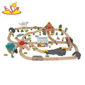 High Quality Educational Wooden Train Set Railway Tracks Accessories Toy W04C233