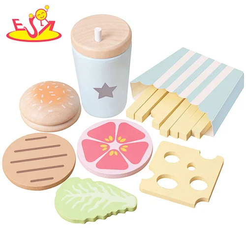 Cooking Food Set Pretend Play Fries Burgers Drink Interactive Games Children Toys W10D500