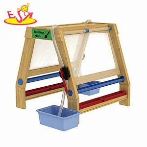 2023 New Kids Educational Drawing Toy Outdoor Wooden Easel With Water Pump W01D253
