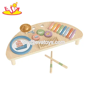 Hot Selling Educational Music Center Wooden Musical Instrument Set For Kids W07A213