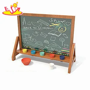 Hot Sale Outdoor Wall Stand Double-sided Wooden Drawing Board For Kids W12B247