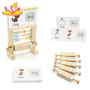 Hot Sale Educational Spelling Counting Toy Wooden Abacus Stand For Kids W12F180