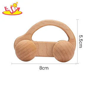 Early Educational Sensory Mini Eco-friendly Walnut Wooden Car Toy For Kids W04A612
