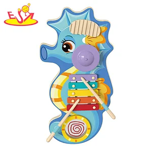 Customize Musical Instrument Wooden Hippocampus xylophone for kids W07A228