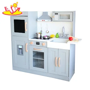 2023 Customize pretend fun wooden play kitchen set for kids W10C859
