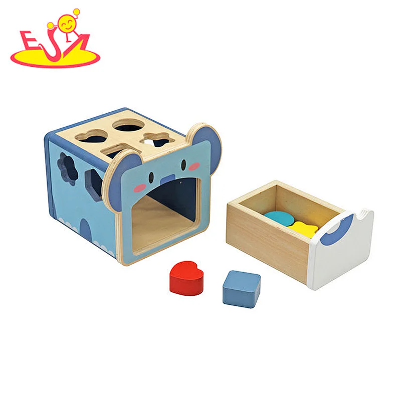Wholesale Educational Matching Game Wooden Shape Sorting Cube For Kids ...