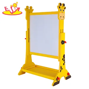 Hot Selling Double-sided Adjustable Wooden Giraffe Drawing Board For Kids W12B233