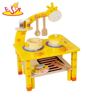Interesting Kitchen Pretend Play Wooden Giraffe Barbecue Grill For Kids W10C757