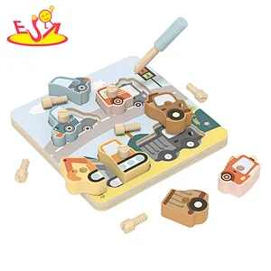 Customize diy wooden car jigsaw puzzle for children 3Y+ W14D289