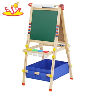 Popular Double-sided Easel Adjustable Wooden Magnetic Drawing Board For Kids W12B240