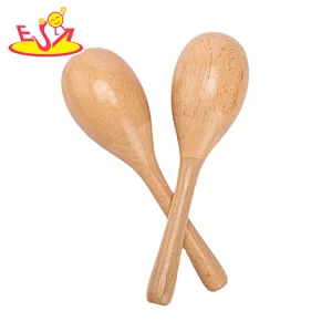 High Quality Educational Musical Beech Wooden Sand Hammer Toy For Kids W07I199