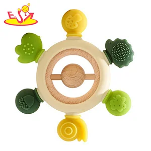 Eco-friendly Food Grade Beech Rubber Shaped Silicone Teething Toy For Baby W07I202