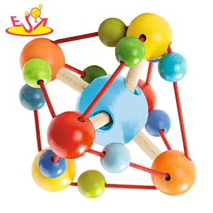 New Design Food Grade Chew Smooth Wooden Grasping Activity Toy For Baby W03B127