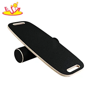 High Quality Fitness Sports Portable Wooden Roller Balance Board For Kids W01F073