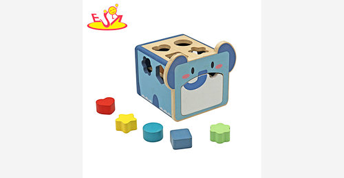 Wholesale Educational Matching Game Wooden Shape Sorting Cube For Kids ...