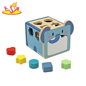 Wholesale Educational Matching Game Wooden Shape Sorting Cube For Kids W12D491