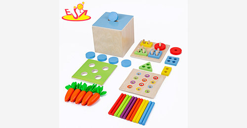 4 In 1 Fine Motor Skills Toys Montessori Wooden Intelligence Box For ...