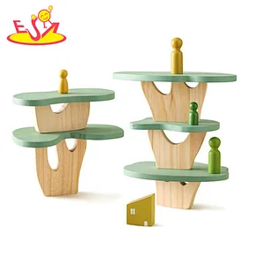 11 Pcs Early Educational Tree Building Blocks Wooden Stacking Toy For Kids W13D414