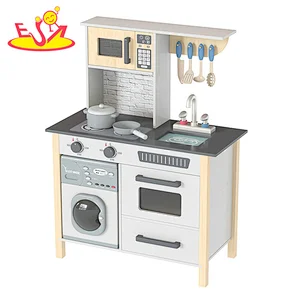 2023 New import toys pretend play wooden kitchen toy set for children W10C809