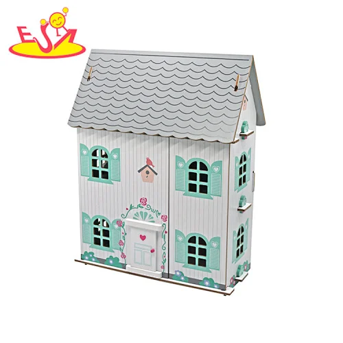 Hot Selling Pretend Play Simulation Mini Modern Wooden Doll House For Kids W06A502