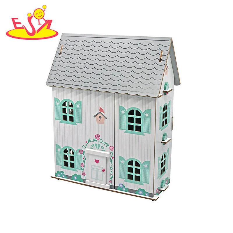 Wooden pretend play doll house