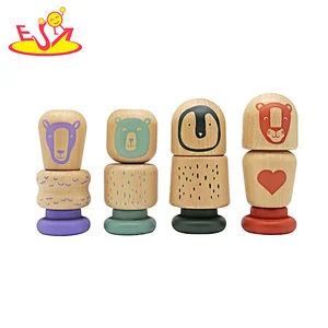 Popular Color Matching Building Blocks Wooden Nut Disassemble Toys For Kids W03C056