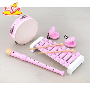 Educational Musical Toy 4 Pcs Wooden Percussion Instruments Set For Kids W07A219